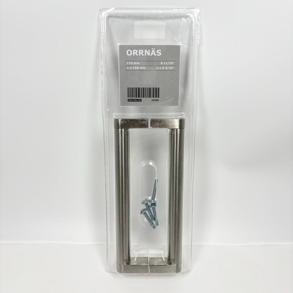 Ikea Orrnas Stainless Steel Handle Drawer Pulls 6 11/16" 702.361.51 2-Pack
